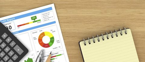 Credit score information on a table